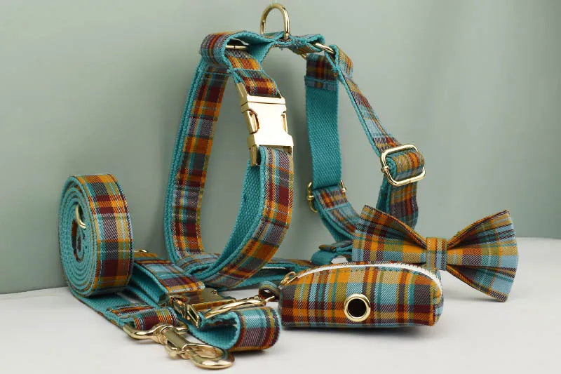 Cotton Personalized Dog Collar Set