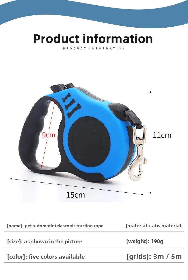 Retractable Nylon Dog Leash