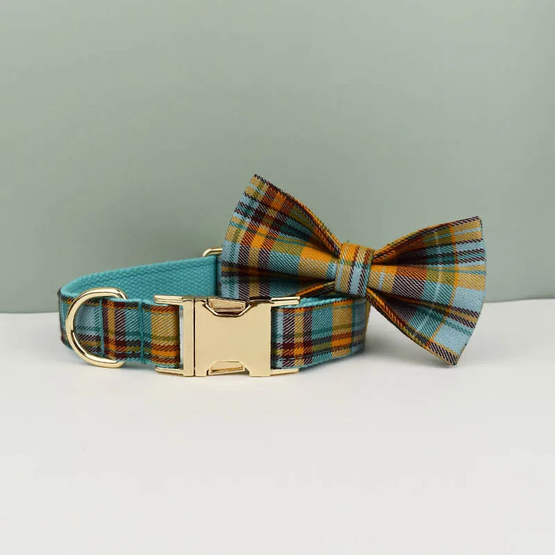 Cotton Personalized Dog Collar Set