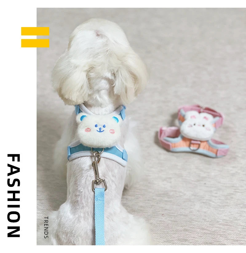 Cute Bear Dog Leash Set