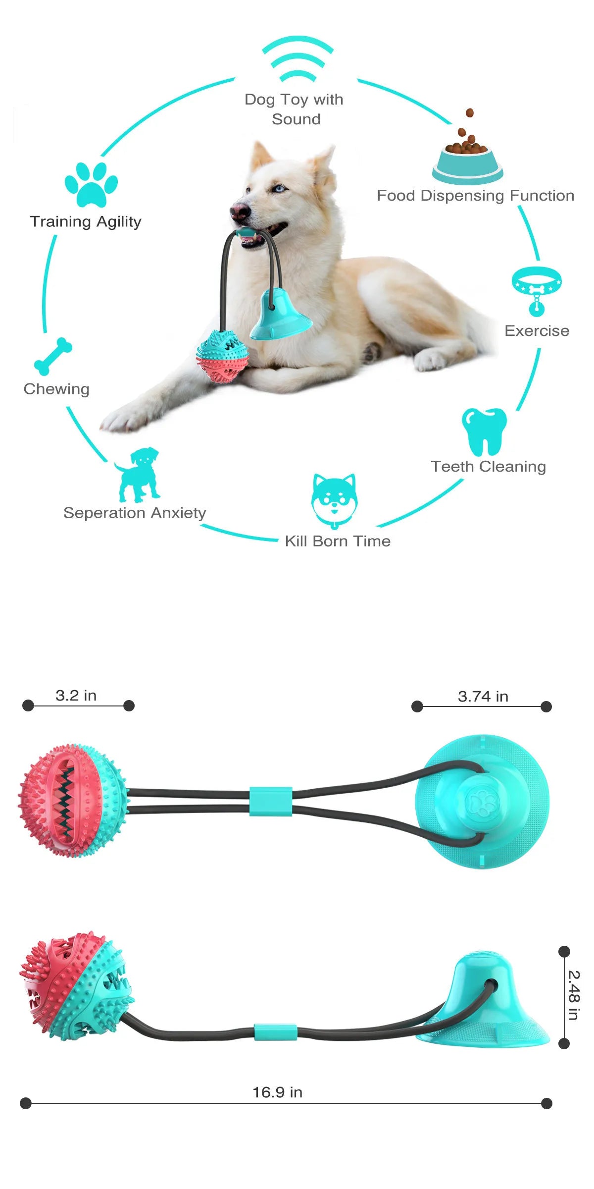 Toothbrush Chew Rope Dog Toy