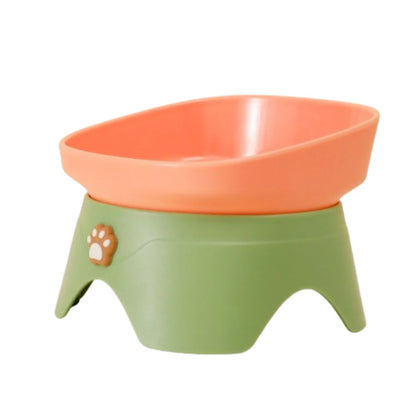 Tilted Raised Cat Food Bowl
