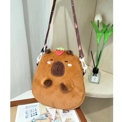 Plush Capybara Backpack Bag