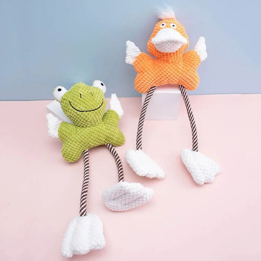 Duck Frog Plush Chew Toy