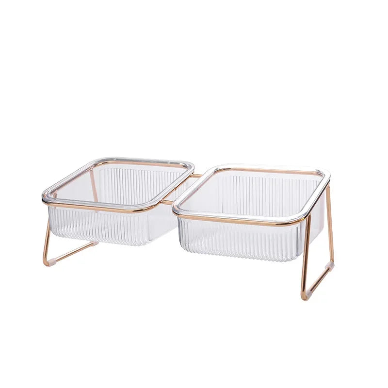 Transparent Raised Cat Bowl