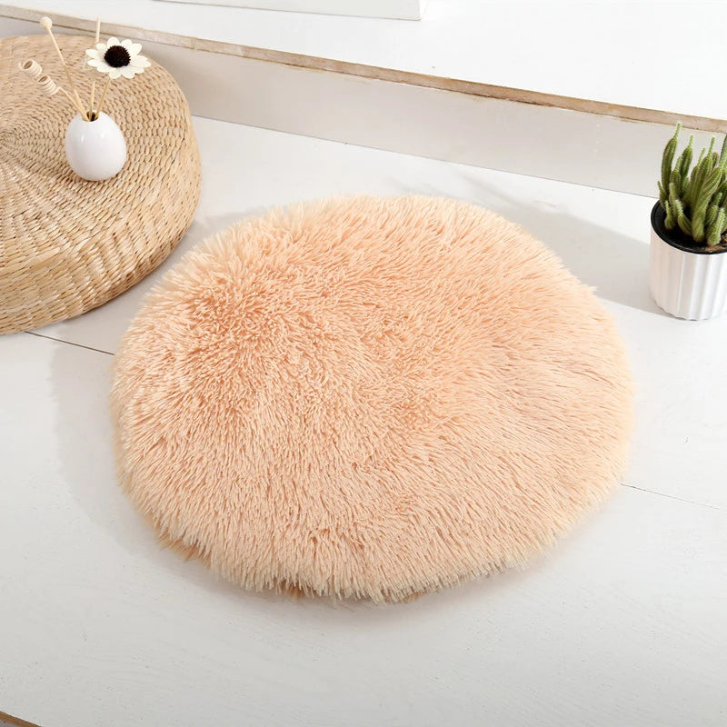 Round Plush Cat Dog Bed