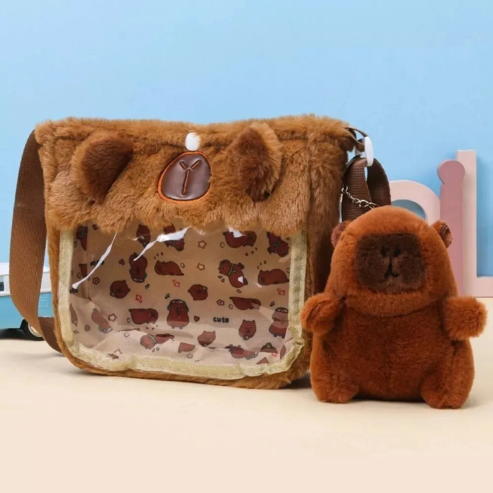 Plush Capybara Backpack Bag