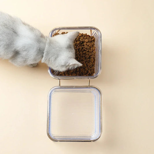 Transparent Raised Cat Bowl