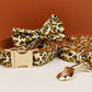 Leopard Print Dog Collar Set