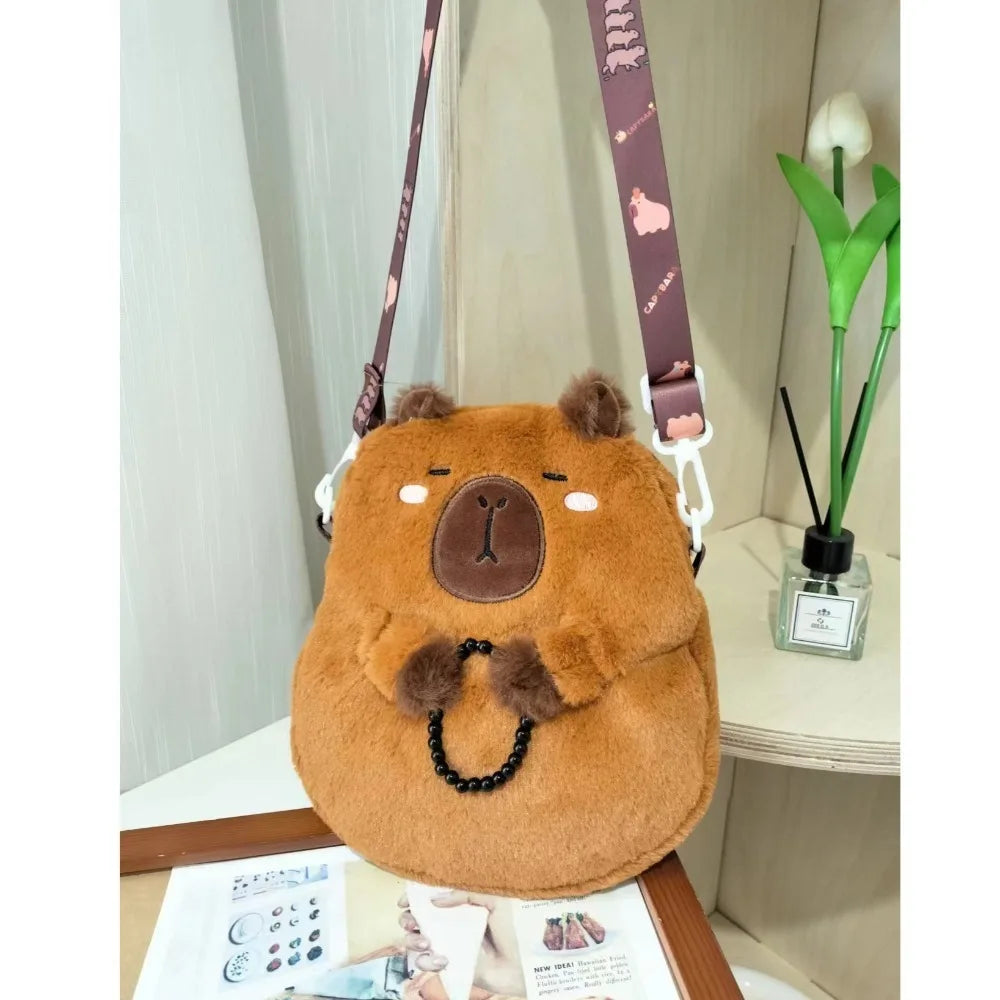 Plush Capybara Backpack Bag