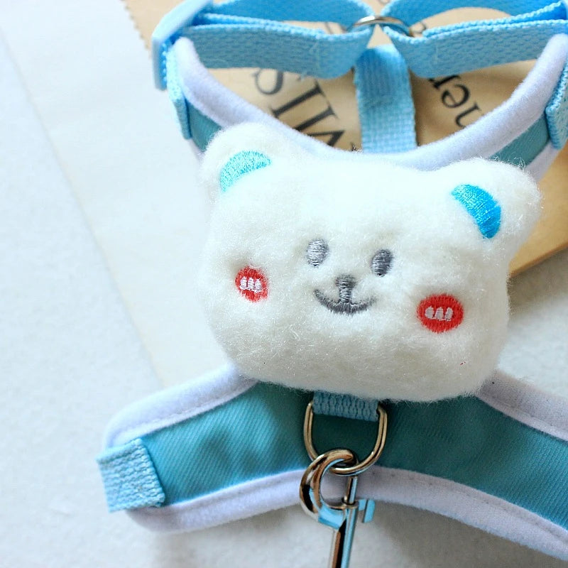 Cute Bear Dog Leash Set