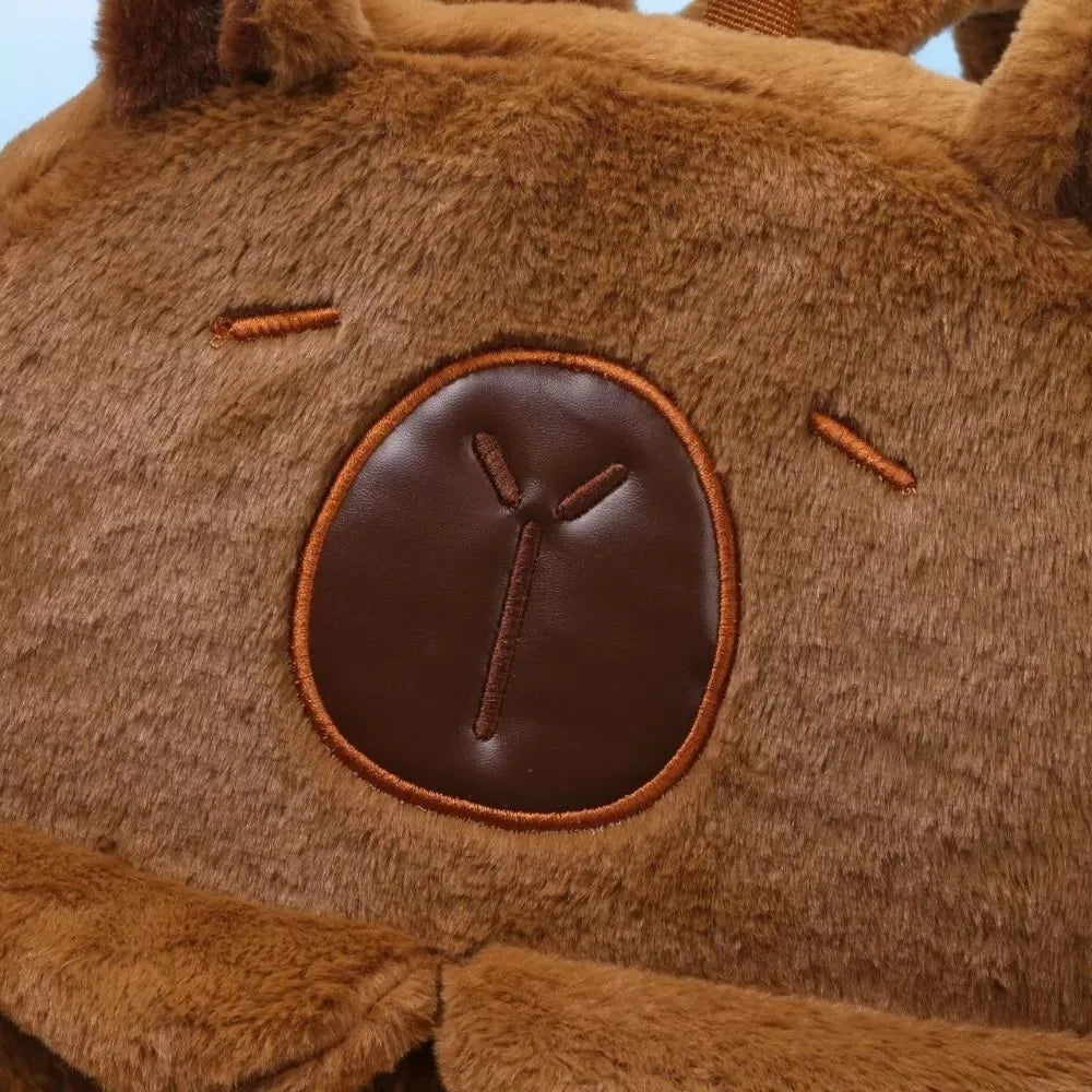 Plush Capybara Backpack Bag