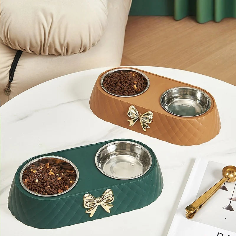 Double Stainless Steel Pet Bowl