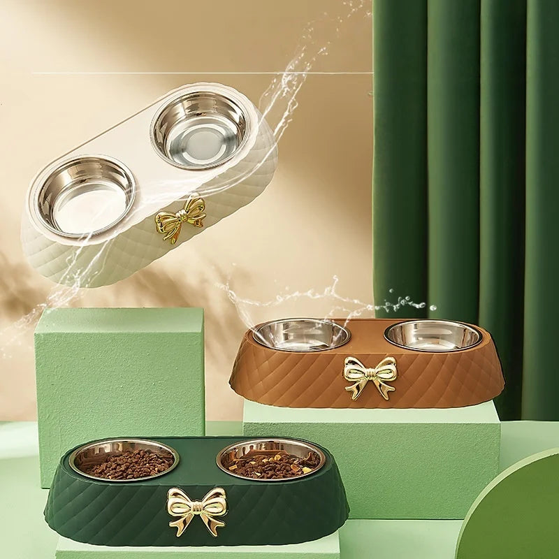 Double Stainless Steel Pet Bowl