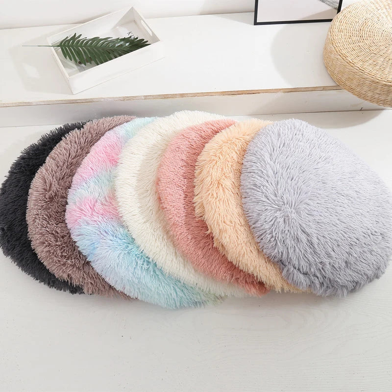 Round Plush Cat Dog Bed