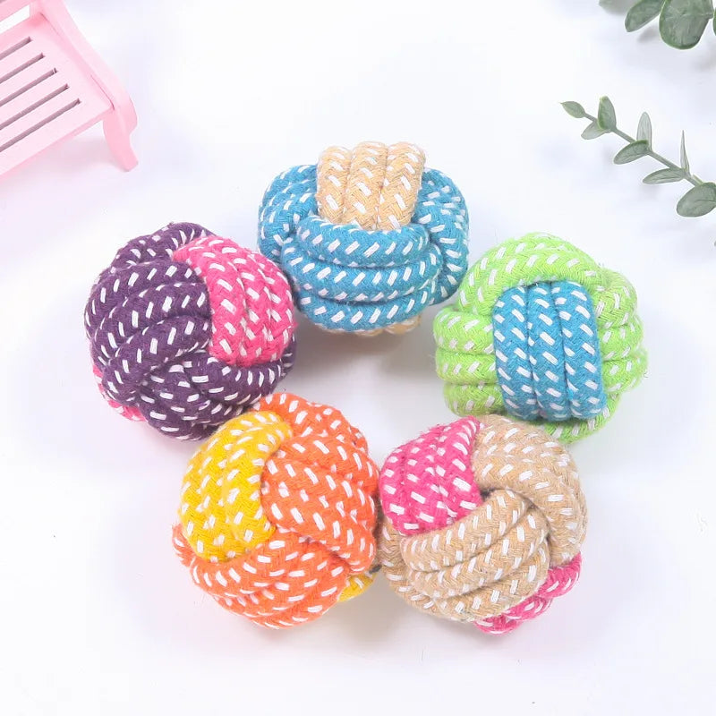Interactive Rope Ball Dog Toy