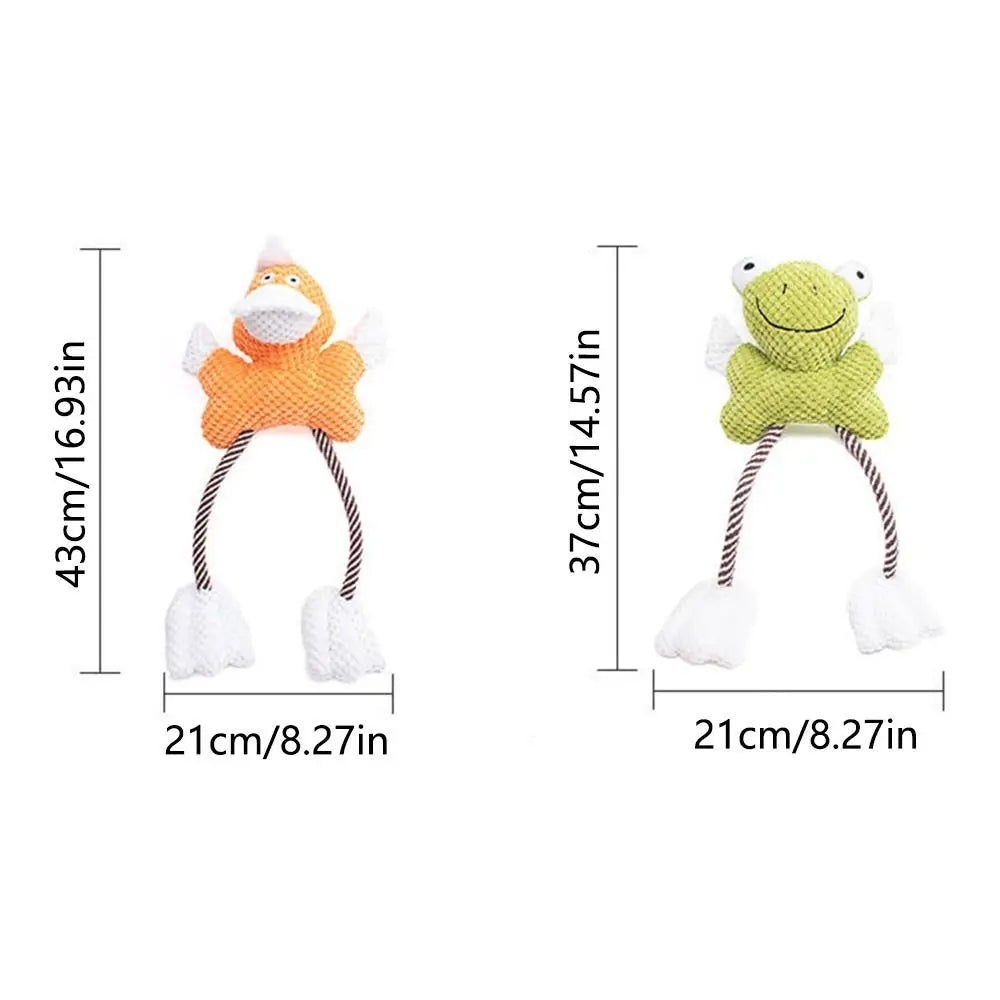Duck Frog Plush Chew Toy