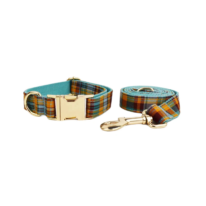 Cotton Personalized Dog Collar Set
