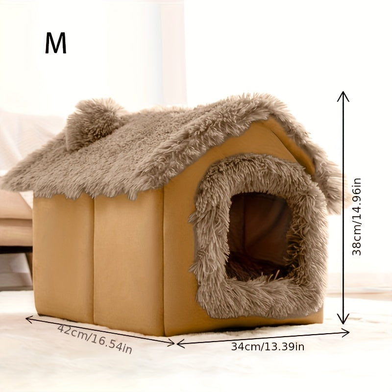 Semi-Enclosed Cat Sleeping Bed