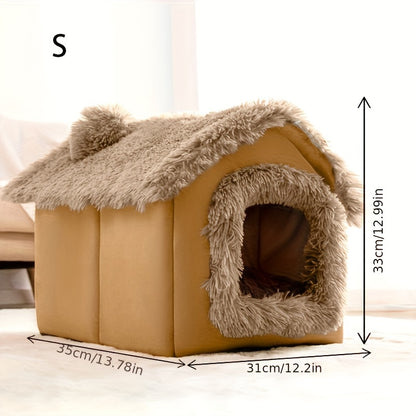 Semi-Enclosed Cat Sleeping Bed
