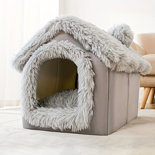 Semi-Enclosed Cat Sleeping Bed