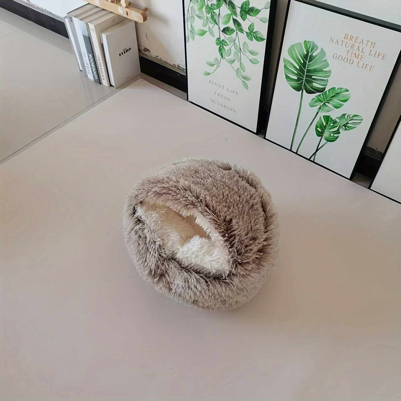 Cozy Covered Cat Dog Bed